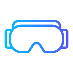 virtual reality glasses gradient icon