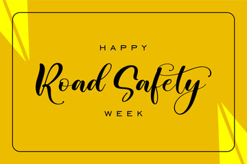 road safety week, Holiday concept. Template for background, banner, card, poster, t-shirt with text inscription