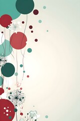 Colorful simple illustration for party, birthday, baby shower, bridal shower, graduation, business event, grand opening, anniversary draft & greetings card template. Generative AI technology.