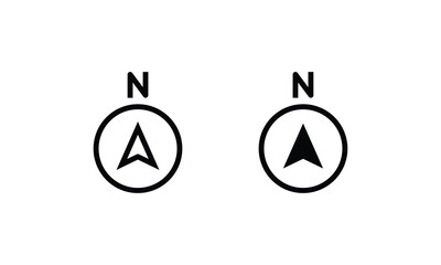 Navigator icon Compass technology, geolocation pointing north east icons button,vector, sign, symbol, logo, illustration, editable stroke, flat design style isolaated on white linear pictogram - obrazy, fototapety, plakaty