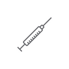 Syringe Digital Healthcare icon with black outline style. medicine, medical, health, injection, treatment, vaccine, care. Vector illustration