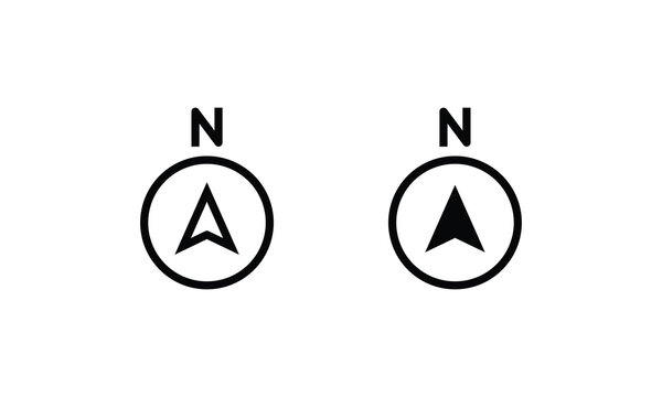 Navigator icon Compass technology, geolocation pointing north east icons button,vector, sign, symbol, logo, illustration, editable stroke, flat design style isolaated on white linear pictogram