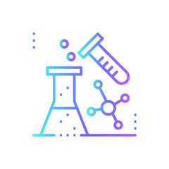 Chemical Testing Digital Healthcare icon with black outline style. set, chemistry, test, lab, science, scientific, research. Vector illustration