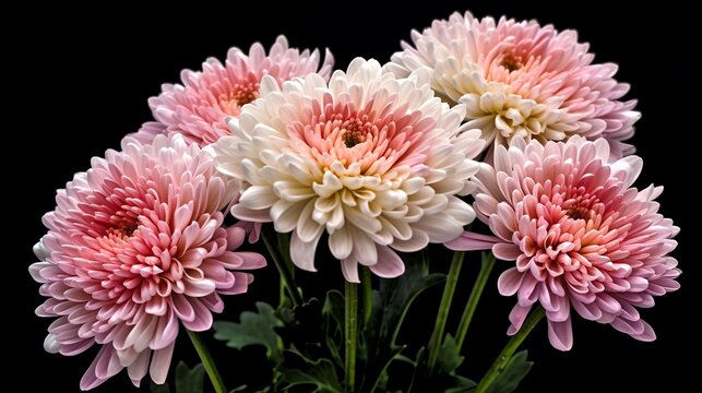pink chrysanthemum flowers generative ai