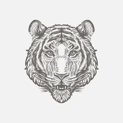 a cartoon style illustration of Scary zombie eyes ice cream sticker mascot logo