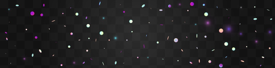 Magic Confetti Top Vector Panoramic Transparent © Natallia