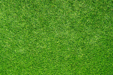 Plakat Artificial grass field meadow green. Top View Texture.