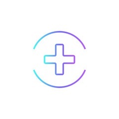 Recovery Crisis management icon with blue duotone style. data, repair, restore, recover, regeneration. Vector illustration