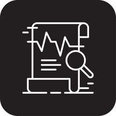 Assessment Crisis management icon with black filled line style. data, review, risk, control, research, document, compliance. Vector illustration