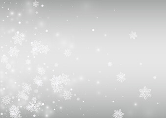 Gray Blizzard Vector Silver Background. Magic