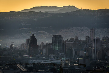 Sunrise over Beirut, capital of Lebanon