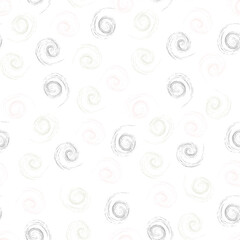 Simple seamless pattern with swirls on a white background