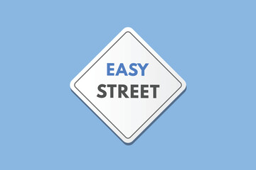 Easy Street text Button. Easy Street Sign Icon Label Sticker Web Buttons