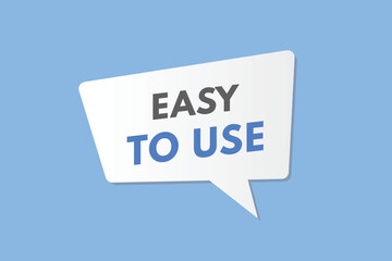 Easy to Use text Button. Easy to Use Sign Icon Label Sticker Web Buttons