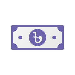 Taka Flat style paper currency design. financial and business element. Bangladeshi Money Symbol.