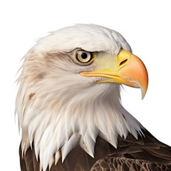 brown eagle isolated on white