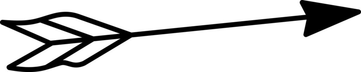 Outline Doodle Bow Arrow