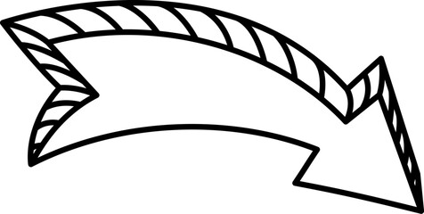 Outline Doodle Arrow