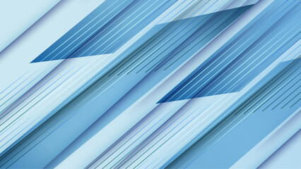 Obraz premium Modern abstract background with diagonal lines or stripes elements and blue color pastel
