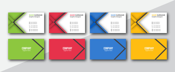 professional looking business identity card set design of different colors,corporate business visiting card