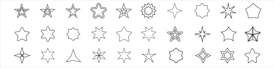 Stars icon vector set. Sparkles stars illustration sign collection. Star symbol or logo.