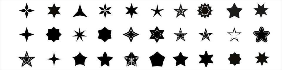 Stars icon vector set. Sparkles stars illustration sign collection. Star symbol or logo.