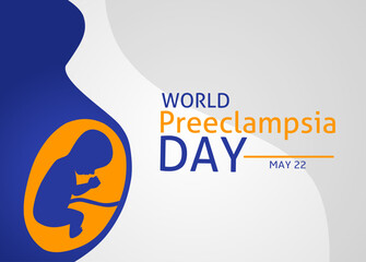 world preeclampsia day May 22 vector illustration, suitable for web banner poster or card campaign