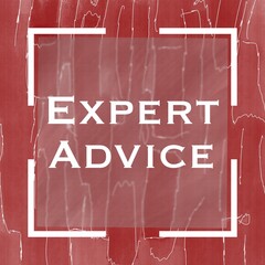 Expert Advice Red Abstract Background Think Lines Text