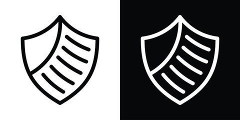 book protection logo design, paper and shield design icon vector illustration
