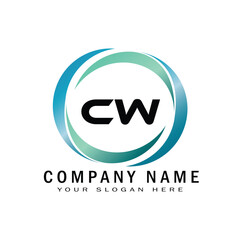 CW Creative Company Linked Letter Logo Design