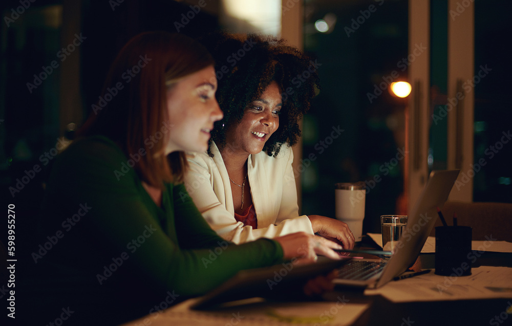 Poster you can depend on them for their quality work and efforts. two businesswomen working together in an 