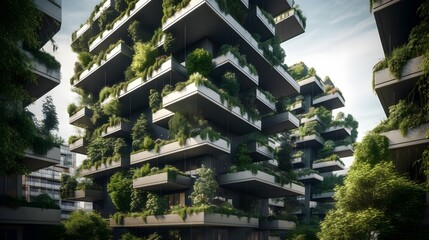 Concept of eco friendly real estate. Ai generative