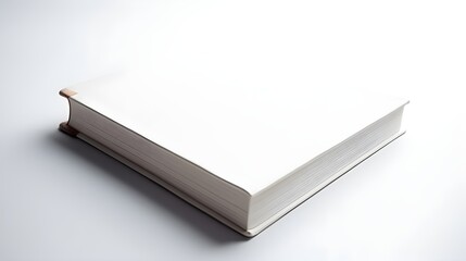 White hard cover book isolated on white studio shot. Generative AI technology. - obrazy, fototapety, plakaty