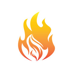 Fire logo design illustration and fire symbol