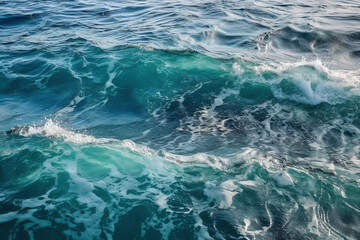 Fototapeta na wymiar Fond d'écran sur des vagues dans l'océan » IA générative