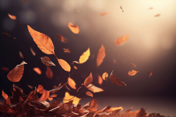 Fond d'écran de feuilles d'automne » IA générative