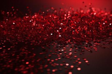 Fond d'écran avec des confettis rouges scintillants » IA générative