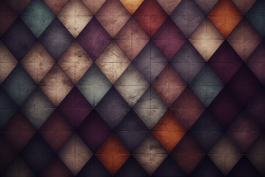 Fond d'&eacute;cran d'un mur avec des losanges color&eacute;s &raquo; IA g&eacute;n&eacute;rative