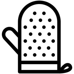 glove black outline icon