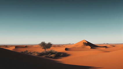 Plakat Desert landscape, generative AI