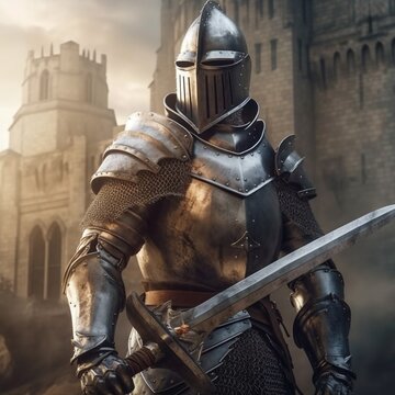 AI generated Knight with twohanded Sword