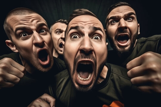 soccer or sports players goal celebration AI generative image
