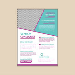Vector Business Flyer Design Template A4 Size with Bleed