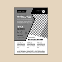 Vector Business Flyer Design Template A4 Size with Bleed