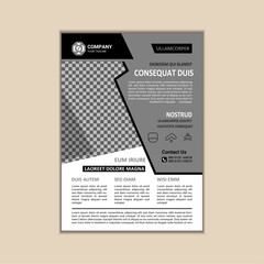 Vector Business Flyer Design Template A4 Size with Bleed