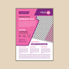 Vector Business Flyer Design Template A4 Size with Bleed
