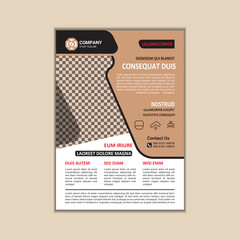 Vector Business Flyer Design Template A4 Size with Bleed