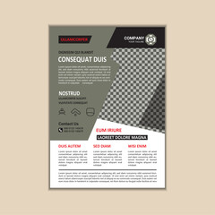 Vector Business Flyer Design Template A4 Size with Bleed