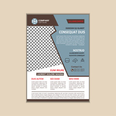Vector Business Flyer Design Template A4 Size with Bleed