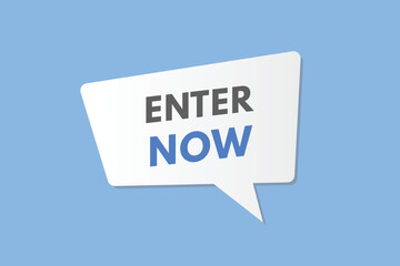 Enter Now text Button. Enter Now Sign Icon Label Sticker Web Buttons
